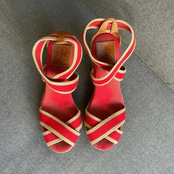 Tory Burch Espadrille Wedge Heels - Picture 2 of 4